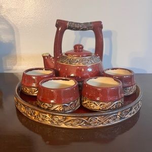 PIER 1 Shanghai Vintage Earthenware Tea Set
